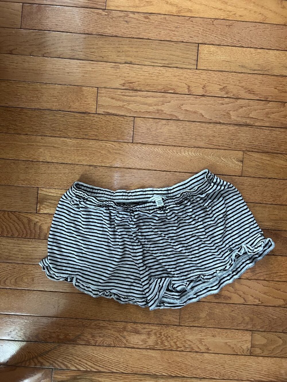 American eagle flowy ruffle striped pj shorts size S